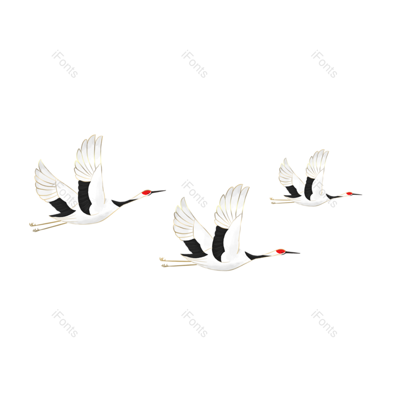 古风图片,动物元素,国画PNG,工笔画免抠素材
